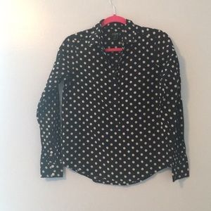 J Crew Polka Dot Button Down
